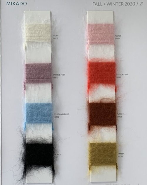 new high quality fancy yarn of 65%Mohair 35%Silk with stock colors