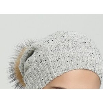 Wholesale ladies fancy yarn cashmere knitting hat and scarf set China manufacturer