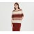 New design high quality Women's Short Sleeve 100%  Stripe Brushed Cashmere Sweater from China