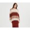 Wholesale custom design high quality ladies 100%stripe brushed cashmere pullover from Chinese factory