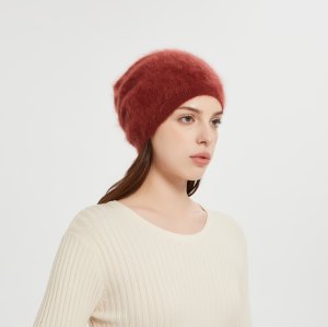 Wholesale ODM unisex high quality 100%Brushed Cashmere Beanie for fall winter from Chinese vendor
