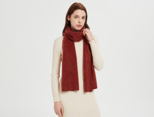 Wholesale Women 100%Brushed Cashmere Scarf  With High Quality China Factory