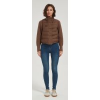 Wholesale high quality women short brown cashmere down jacket from Chinese manufacture