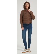 Wholesale high quality women short brown cashmere down jacket from Chinese manufacture
