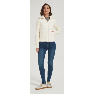 Wholesale high quality women solid-color wool cashmere down jacket from China