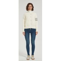New design women cashmere striped patchwork down jacket from Chinese