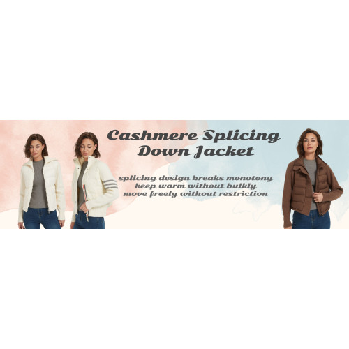 Cashmere Splicing Down Jacket