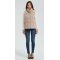Wholesale high quality women cable knit stand collar down vest from Chinese manufacture