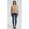 New design women khaki button-style cashmere down jacket from China