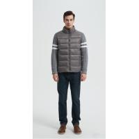 Wholesale high quality men's knitted panel stand-collar down jacket from Chinese
