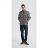 Wholesale high quality men's knitted panel stand-collar down jacket from Chinese
