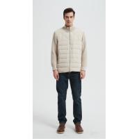 Wholesale custom design men's white zip-up casual down jacket from Chinese factory