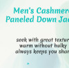 Men's Cashmere Paneled Down Jacket