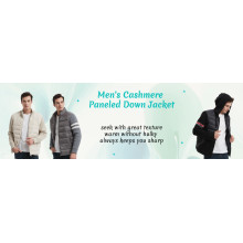 Men's Cashmere Paneled Down Jacket