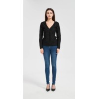 New arrival high quality Women's Lurex Cashmere V-neck Sweater with White Label Service from China