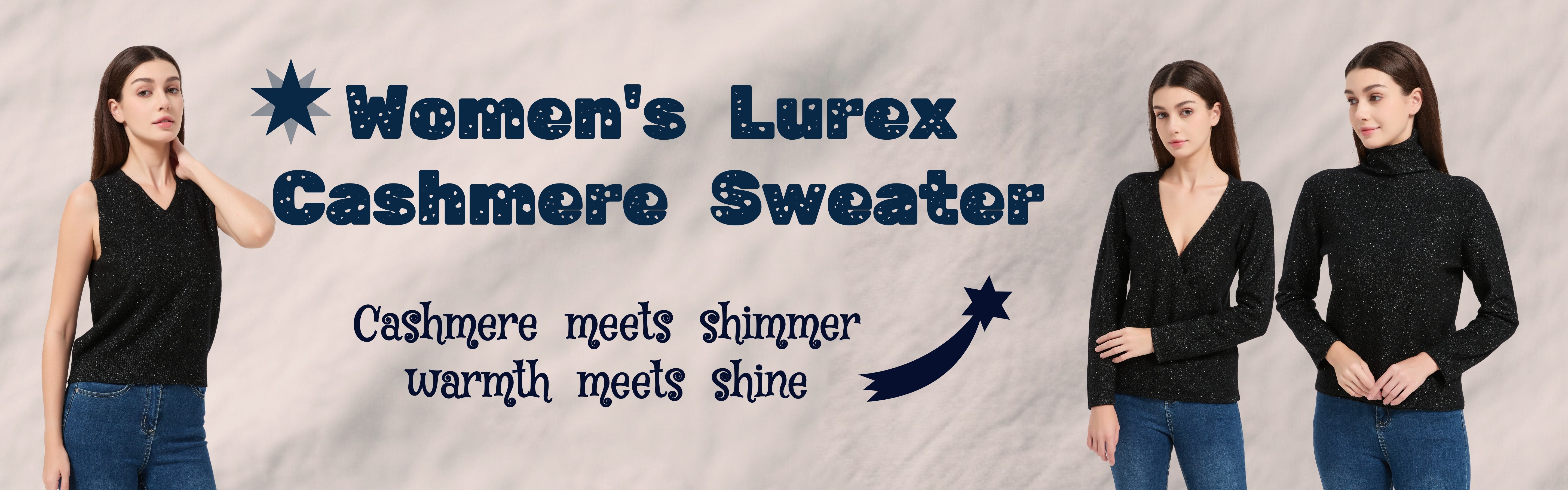 Women's Lurex Cashmere Sweater
