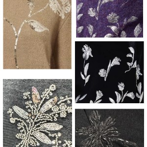 New arrival high quality Women's Sequin Embroidery Pure Cashmere Dress from China