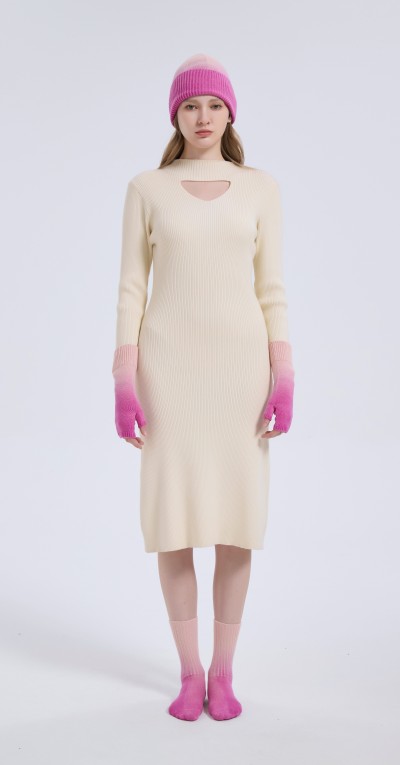 New Arrival OEM Dip-Dye Wool Cashmere Beanie, Gloves and Socks Christmas Warm Set From China