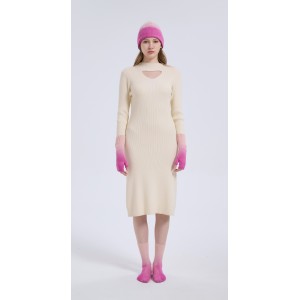New Arrival OEM Dip-Dye Wool Cashmere Beanie, Gloves and Socks Christmas Warm Set From China