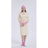 New arrival Custom Tie-Dye Wool Cashmere Beanie ,Gloves and Socks Christmas Warm Set From Chinese Factory