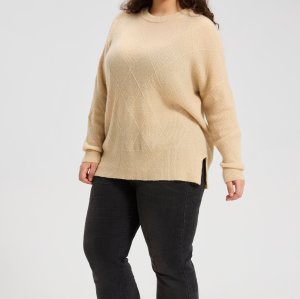 High Quality Women's Argyle Pattern Crew Neck Sweater From Chinese Supplier