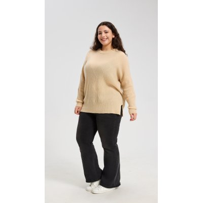 High Quality Women's Argyle Pattern Crew Neck Sweater From Chinese Supplier