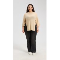 Wholesale Women's High Slit Silk Cashmere Sweater From China Factory
