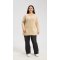 New Design Women's Oatmeal Longline Buttoned Cashmere Cardigan From China