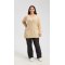 New Design Women's Oatmeal Longline Buttoned Cashmere Cardigan From China