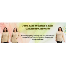 Plus Size Women's Silk Cashmere Sweater