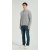 Wholesale Men's Light Grey Waffle-Knit Collared Silk Cashmere Cardigan From China