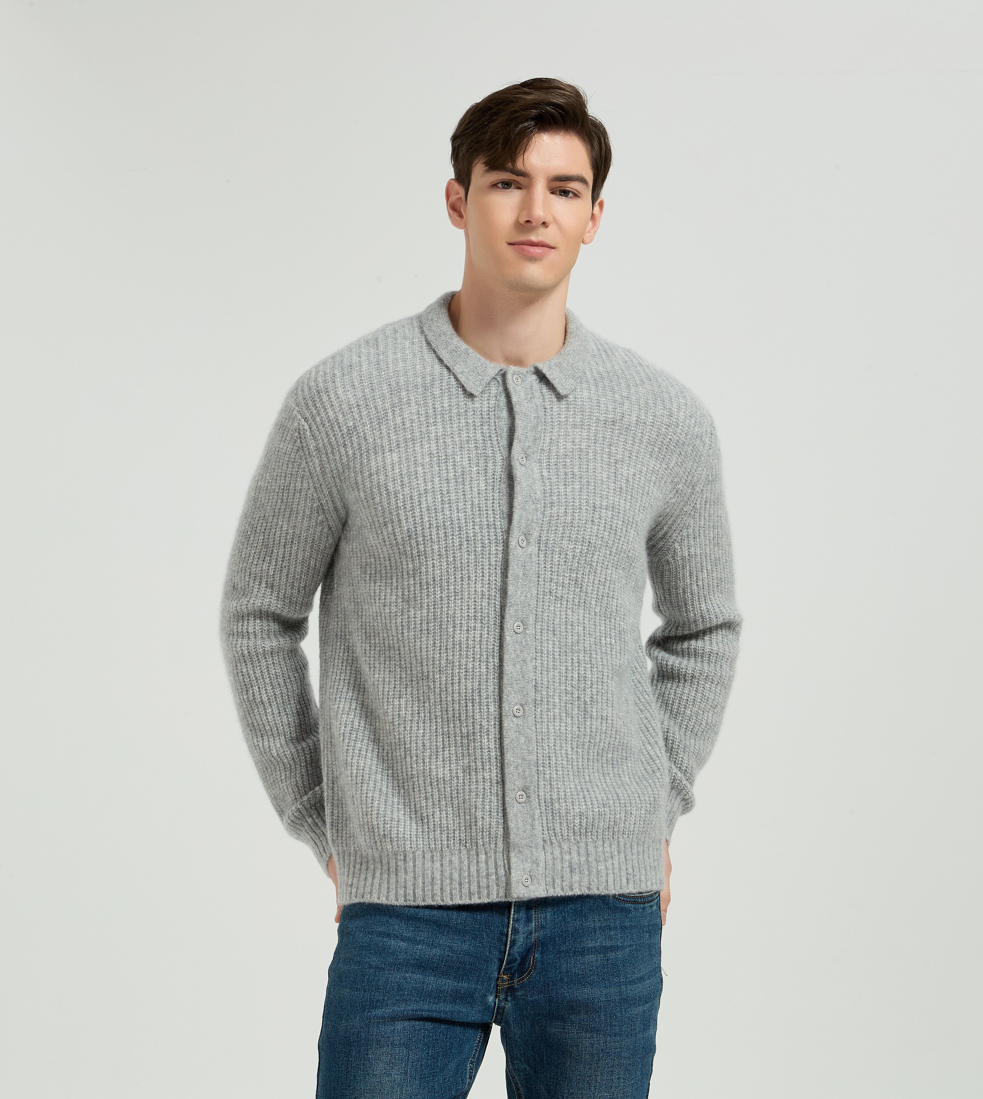 Men's Silk Cashmere Cardigan