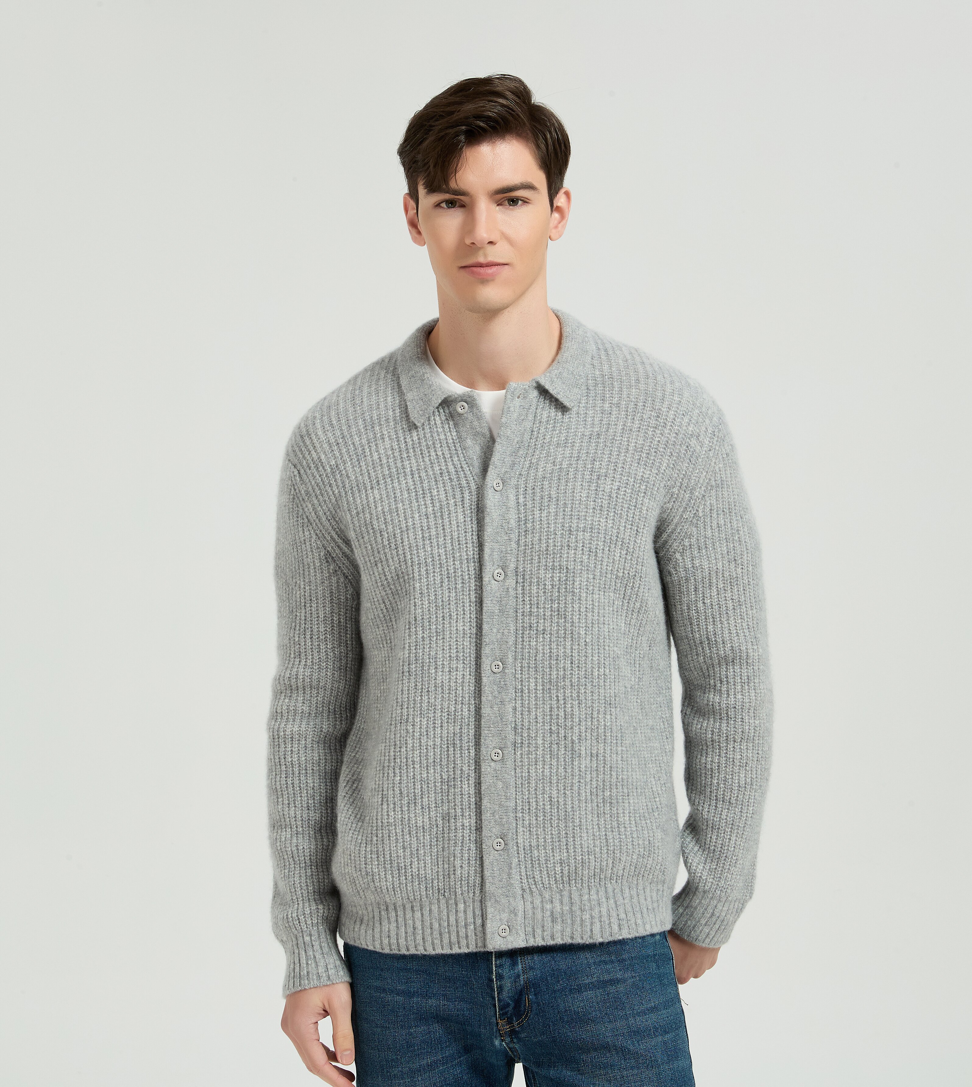 Men's Silk Cashmere Cardigan