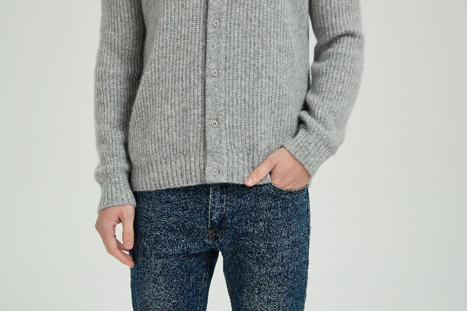 Men's Silk Cashmere Cardigan