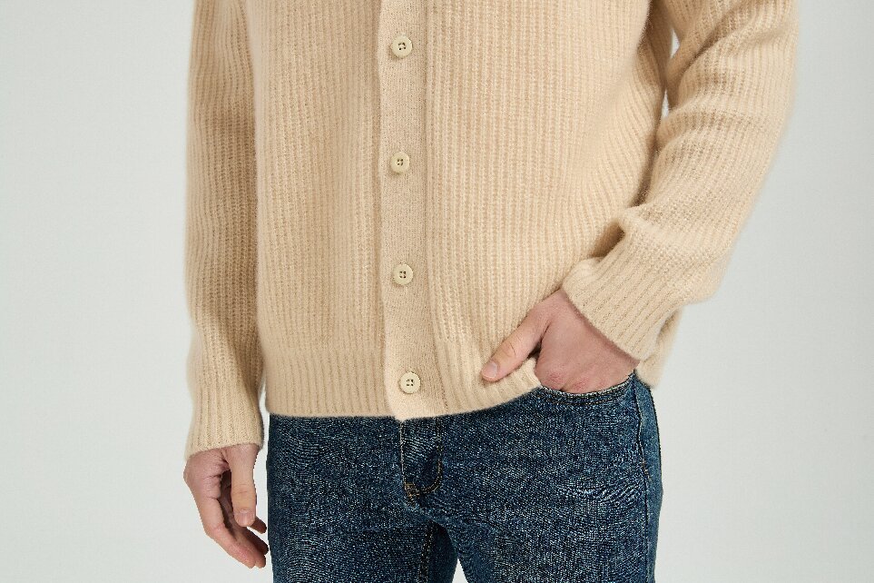 Men's Silk Cashmere Cardigan