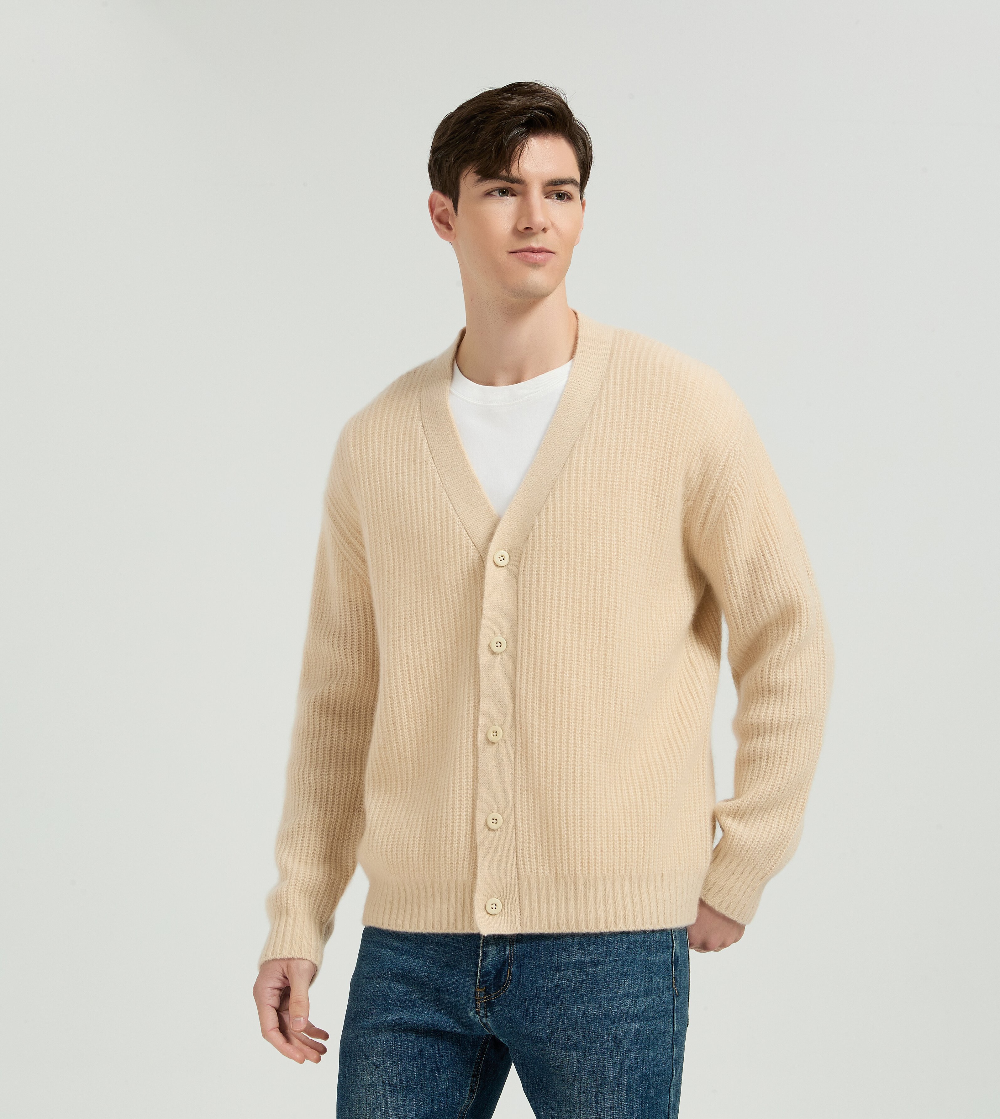 Men's Silk Cashmere Cardigan