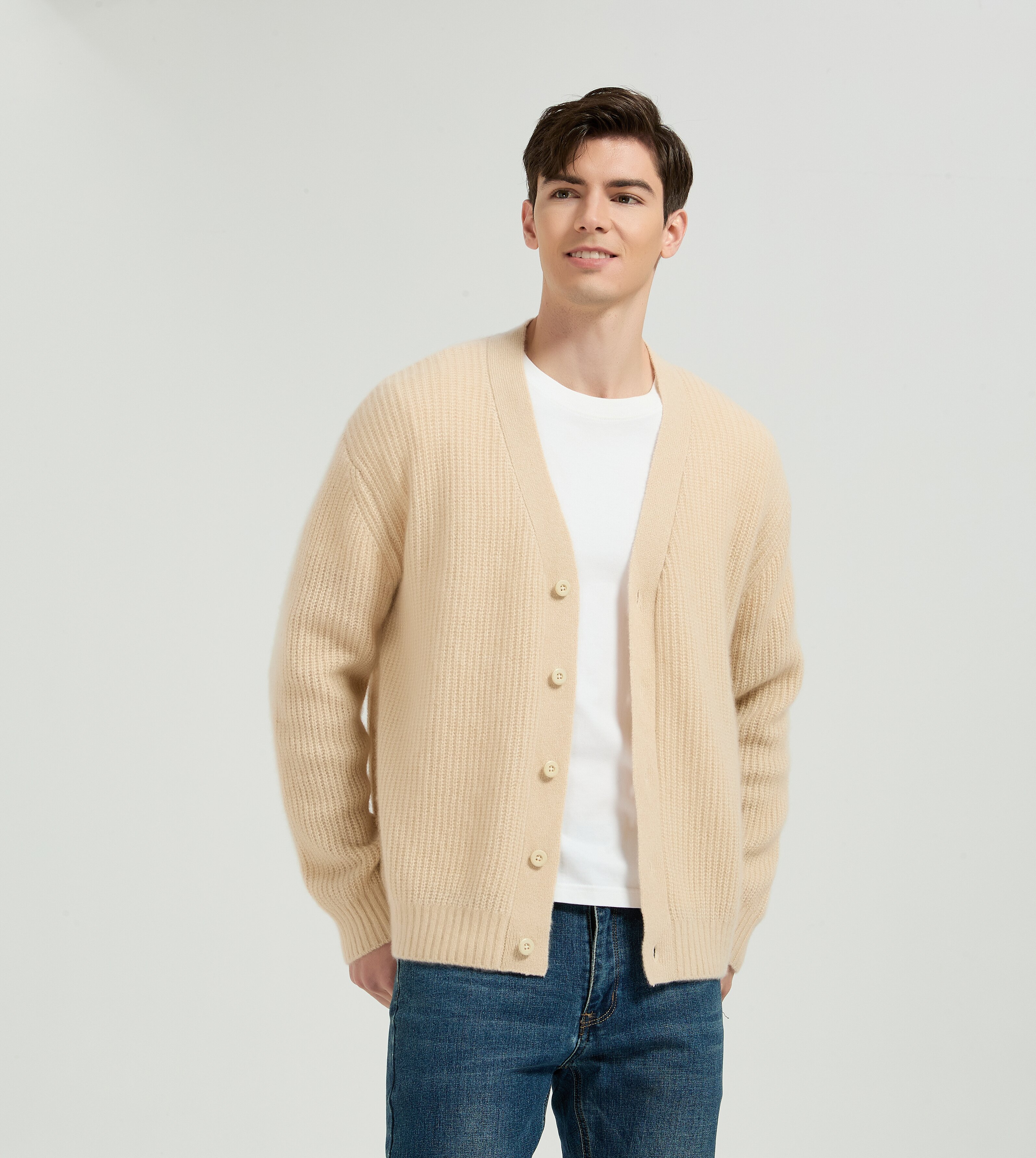 Men's Silk Cashmere Cardigan