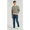 High Quality Men's Classic Geometric Jacquard Silk Cashmere Sweater From Chinese Factory