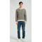 New Design Men's Crew Neck Vertical Striped Silk Cashmere Sweater From China