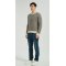 New Design Men's Crew Neck Vertical Striped Silk Cashmere Sweater From China