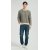 New Design Men's Crew Neck Vertical Striped Silk Cashmere Sweater From China