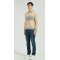 Custom Design Men's Color Block Polo Collar Silk Cashmere Sweater From Chinese Manufacturer