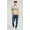 Custom Design Men's Color Block Polo Collar Silk Cashmere Sweater From Chinese Manufacturer
