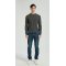 New Arrival Men's Dark Grey Chenron Pattern Silk Cashmere Pullover From Chinese Factory