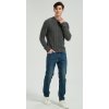 New Arrival Men's Dark Grey Chenron Pattern Silk Cashmere Pullover From Chinese Factory