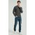New Arrival Men's Dark Grey Chenron Pattern Silk Cashmere Pullover From Chinese Factory