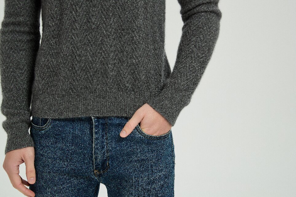 Men's Silk Cashmere Sweater