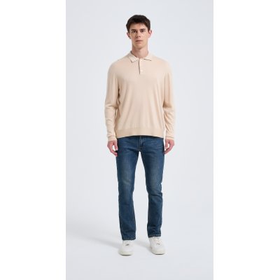 High Quality Men's Long Sleeve Worsted Silk Cashmere Sweater From Chinese Factory