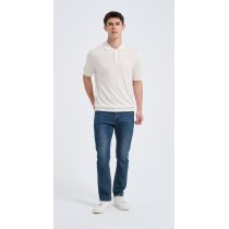 Wholesale Men's White Short Sleeve Worsted Silk Cashmere Polo Shirt From Chinese Manufacturer