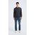 Custom Design Men's Charcoal Long Sleeve Worsted Silk Cashmere Polo Sweater From China